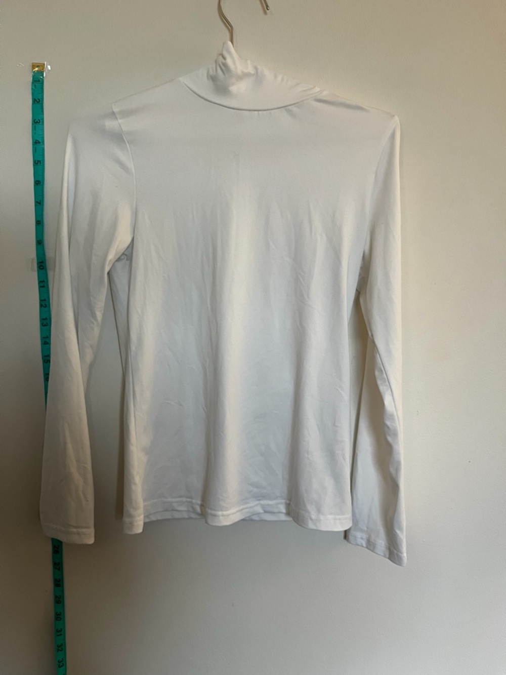 Classic White Long Sleeve Turtleneck Top